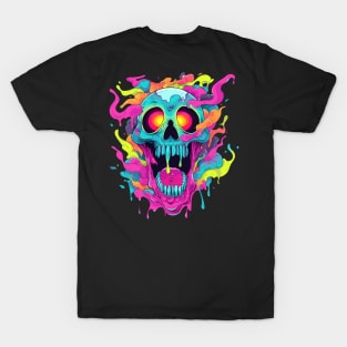 Spooky Colourful skull of halloween T-Shirt